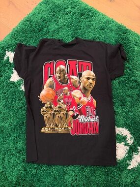Michael Jordan Black Graphic Short Sleeve Tee